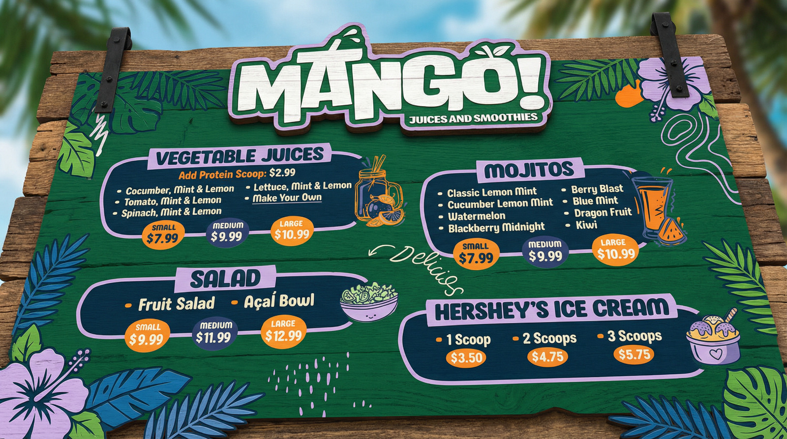 Mango Juice Full Menu